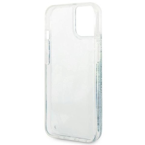 GUESS futerał do IPHONE 13 / 14 / 15 GUHCP14SLFLSN (Flower Liquid Glitter) zielony
