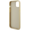 GUESS futerał do IPHONE 13 / 14 / 15 GUHCP15SPS4DGPD (Leather 4G Metal Logo Strass) złoty