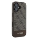 GUESS futerał do IPHONE 16 GUHCP16SG4GLBR (PC/TPU 4G PU Bottom Stripe) brązowy