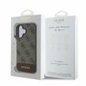 GUESS futerał do IPHONE 16 GUHCP16SG4GLBR (PC/TPU 4G PU Bottom Stripe) brązowy