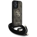 GUESS futerał do IPHONE 16 GUHCP16SP4GMGCRW (CBDY PU 4G Big Logo W/Cord Strap) brązowy