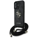 GUESS futerał do IPHONE 16 Plus GUHCP16MP4GMGCRK (CBDY PU 4G Big Logo W/Cord Strap) czarny
