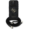 GUESS futerał do IPHONE 16 Pro GUHCP16LP4GMGCRK (CBDY PU 4G Big Logo W/Cord Strap) czarny