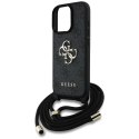 GUESS futerał do IPHONE 16 Pro GUHCP16LP4GMGCRK (CBDY PU 4G Big Logo W/Cord Strap) czarny