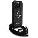 GUESS futerał do IPHONE 16 Pro Max GUHCP16XP4GMGCRK (CBDY PU 4G Big Logo W/Cord Strap) czarny