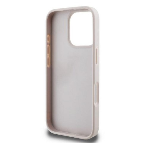 GUESS futerał do IPHONE 16 Pro Max GUHCP16XP4TDPP (PU Leather 4G Triangle Strass) różowy