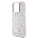 GUESS futerał do IPHONE 16 Pro Max GUHCP16XP4TDPP (PU Leather 4G Triangle Strass) różowy
