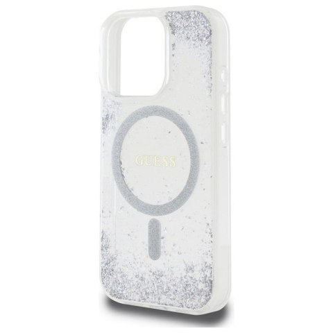 GUESS futerał do IPHONE 16 Pro kompatybilny z MagSafe GUHMP16LRGRGES (Resin Gradient Glitter) silver