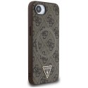GUESS futerał do IPHONE 16e (SE 4 2025) kompatybilny z MagSafe GUHMPSE4P4TDPW (PU 4G RingTriangle Logo) brązowy