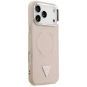 GUESS futerał do IPHONE 17 Pro kompatybilny z MagSafe GUHMP17LPSDTSCMP (PU W/ Triangle Logo) różowy