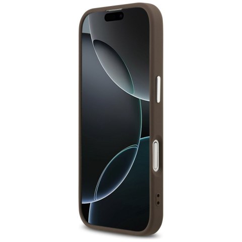 GUESS futerał do IPHONE 17 kompatybilny z MagSafe GUHMP17SP4TSRCMW (PU 4G W/Triangle Logo SL) brązowy
