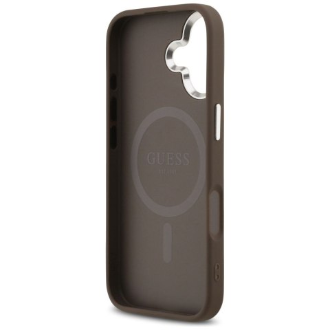 GUESS futerał do IPHONE 17 kompatybilny z MagSafe GUHMP17SP4TSRCMW (PU 4G W/Triangle Logo SL) brązowy