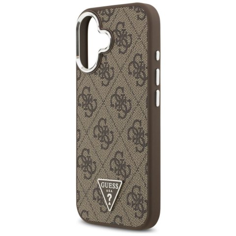 GUESS futerał do IPHONE 17 kompatybilny z MagSafe GUHMP17SP4TSRCMW (PU 4G W/Triangle Logo SL) brązowy