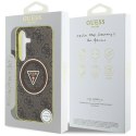 GUESS futerał do SAMSUNG S25 GUHMS25SHG4PRTGW (Magnetic IML Metal Glitter 4G Circle Triangle) brązowy