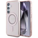 GUESS futerał do SAMSUNG S25 GUHMS25SPFTDTEP (Magnetic IML Rhinestones) różowy