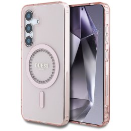 GUESS futerał do SAMSUNG S25 GUHMS25SPFTDTEP (Magnetic IML Rhinestones) różowy