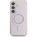 GUESS futerał do SAMSUNG S25 GUHMS25SPFTDTEP (Magnetic IML Rhinestones) różowy