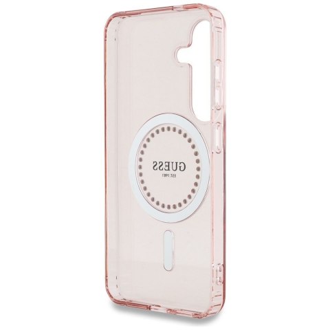 GUESS futerał do SAMSUNG S25 GUHMS25SPFTDTEP (Magnetic IML Rhinestones) różowy