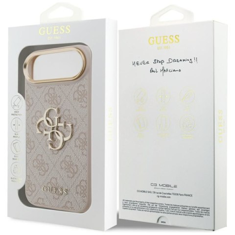 GUESS futerał do IPHONE 17 Air GUHCP17M4GMGCPI (PU W/ Big 4G Classic Logo) złoto różowy