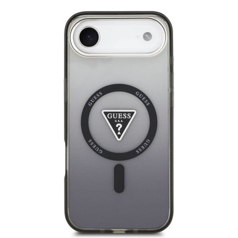 GUESS futerał do IPHONE 17 Air kompatybilny z MagSafe GUHMP17MHGTMLCGK (IML Gradient W/ Triangle Logo) czarny