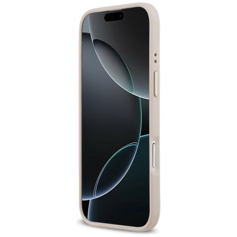 GUESS futerał do IPHONE 17 Air kompatybilny z MagSafe GUHMP17MP4GRMDEP (PU W/ 4G Strass Logo) różowy