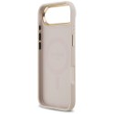 GUESS futerał do IPHONE 17 Air kompatybilny z MagSafe GUHMP17MP4GRMDEP (PU W/ 4G Strass Logo) różowy