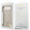 GUESS futerał do IPHONE 17 Air kompatybilny z MagSafe GUHMP17MP4GRMDEP (PU W/ 4G Strass Logo) różowy