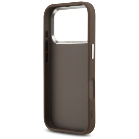 GUESS futerał do IPHONE 17 Pro GUHCP17LP4G4SMCW (4G PU Leather Case with Big 4G and Classic Logo and Silver Metal Camera Frame) 