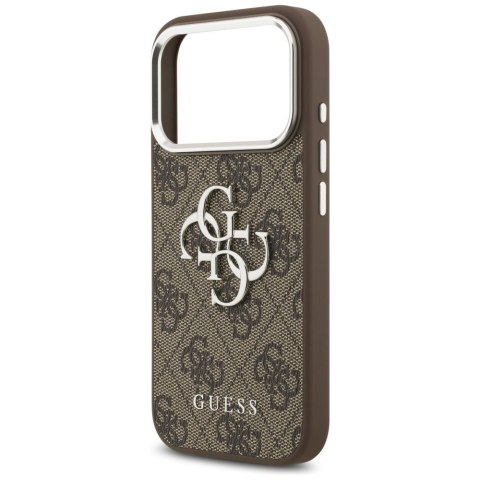 GUESS futerał do IPHONE 17 Pro GUHCP17LP4G4SMCW (4G PU Leather Case with Big 4G and Classic Logo and Silver Metal Camera Frame) 