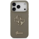 GUESS futerał do IPHONE 17 Pro GUHCP17LSC4GSMW (Silicone W/ Big 4G Script) brązowy