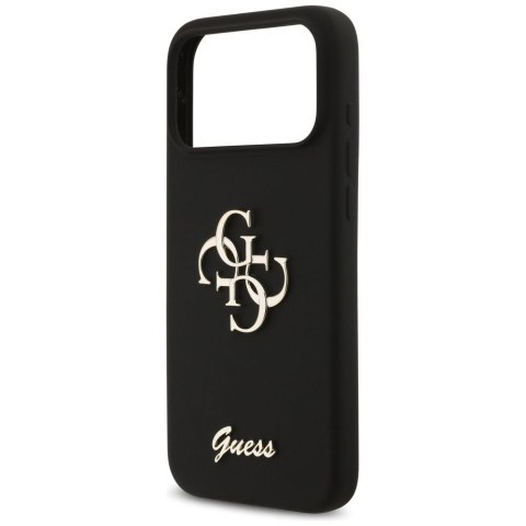 GUESS futerał do IPHONE 17 Pro Max GUHCP17XSC4GSMK (Silicone W/ Big 4G Script) czarny