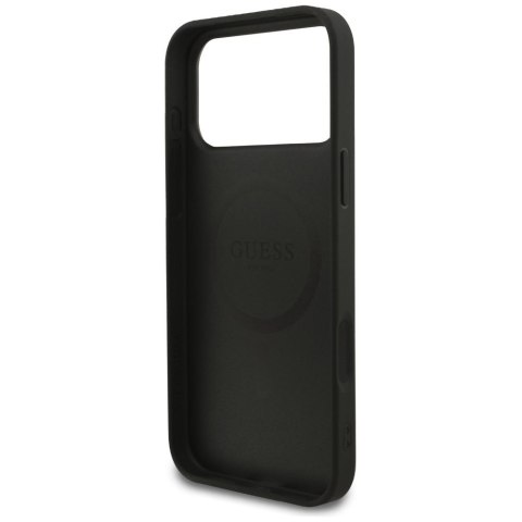 GUESS futerał do IPHONE 17 Pro Max kompatybilny z MagSafe GUHMP17XG4GFRK (PU 4G Ring Classic Logo) czarny