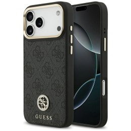 GUESS futerał do IPHONE 17 Pro Max kompatybilny z MagSafe GUHMP17XP4GRMDEK (PU W/ 4G Strass Logo) czarny