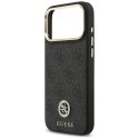 GUESS futerał do IPHONE 17 Pro Max kompatybilny z MagSafe GUHMP17XP4GRMDEK (PU W/ 4G Strass Logo) czarny