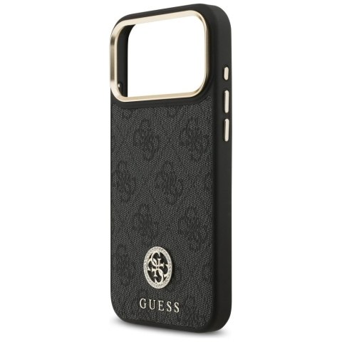 GUESS futerał do IPHONE 17 Pro Max kompatybilny z MagSafe GUHMP17XP4GRMDEK (PU W/ 4G Strass Logo) czarny