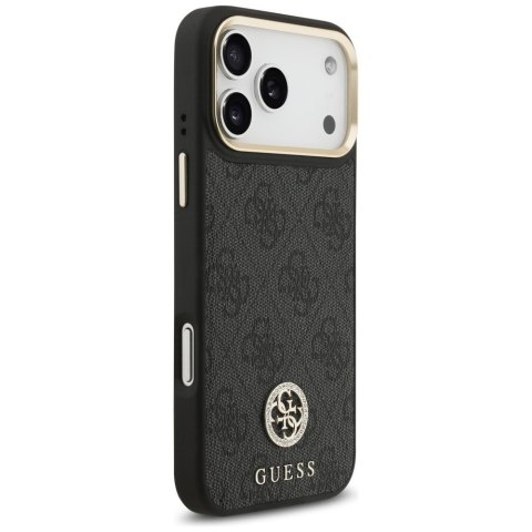 GUESS futerał do IPHONE 17 Pro Max kompatybilny z MagSafe GUHMP17XP4GRMDEK (PU W/ 4G Strass Logo) czarny