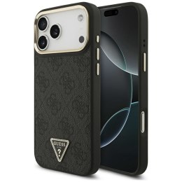 GUESS futerał do IPHONE 17 Pro Max kompatybilny z MagSafe GUHMP17XP4GTDGMK (4G PU W/ Triangle Logo) złoto czarny