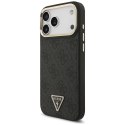 GUESS futerał do IPHONE 17 Pro Max kompatybilny z MagSafe GUHMP17XP4GTDGMK (4G PU W/ Triangle Logo) złoto czarny