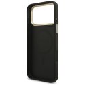GUESS futerał do IPHONE 17 Pro Max kompatybilny z MagSafe GUHMP17XP4GTDGMK (4G PU W/ Triangle Logo) złoto czarny