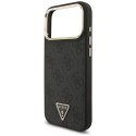 GUESS futerał do IPHONE 17 Pro Max kompatybilny z MagSafe GUHMP17XP4GTDGMK (4G PU W/ Triangle Logo) złoto czarny