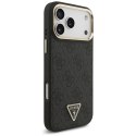 GUESS futerał do IPHONE 17 Pro Max kompatybilny z MagSafe GUHMP17XP4GTDGMK (4G PU W/ Triangle Logo) złoto czarny
