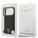 GUESS futerał do IPHONE 17 Pro Max kompatybilny z MagSafe GUHMP17XP4GTDGMK (4G PU W/ Triangle Logo) złoto czarny