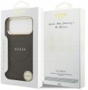 GUESS futerał do IPHONE 17 Pro Max kompatybilny z MagSafe GUHMP17XPSAMSECW (PU W/ Peony Hot Stamp) brązowy