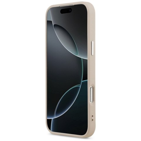 GUESS futerał do IPHONE 17 Pro Max kompatybilny z MagSafe GUHMP17XPSDTSCMP (PU W/ Triangle Logo) różowy