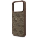 GUESS futerał do IPHONE 17 Pro kompatybilny z MagSafe GUHMP17LG4GFRW (PU 4G Ring Classic Logo) brązowy