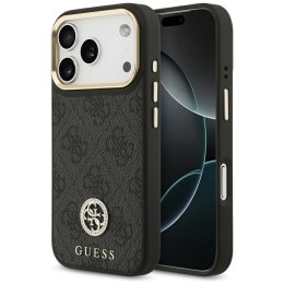 GUESS futerał do IPHONE 17 Pro kompatybilny z MagSafe GUHMP17LP4GRMDEK (PU W/ 4G Strass Logo) czarny
