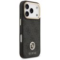 GUESS futerał do IPHONE 17 Pro kompatybilny z MagSafe GUHMP17LP4GRMDEK (PU W/ 4G Strass Logo) czarny