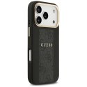 GUESS futerał do IPHONE 17 Pro kompatybilny z MagSafe GUHMP17LPG4SEMCK (PU W/ 4G Stripe) czarny