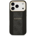 GUESS futerał do IPHONE 17 Pro kompatybilny z MagSafe GUHMP17LPG4SEMCK (PU W/ 4G Stripe) czarny