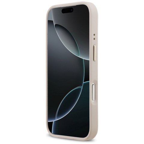 GUESS futerał do IPHONE 17 Pro kompatybilny z MagSafe GUHMP17LPSAMSECP (PU W/ Peony Hot Stamp) różowy